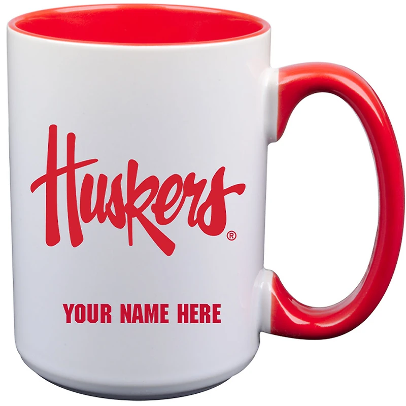 Nebraska Huskers 15oz. Personalized Ceramic Mug