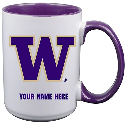 Washington Huskies 15oz. Personalized Ceramic Mug