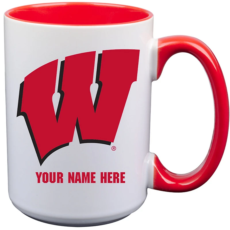 Wisconsin Badgers 15oz. Personalized Ceramic Mug