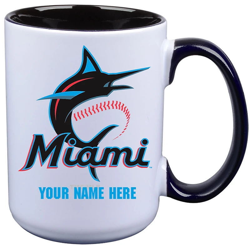 Miami Marlins 15oz. Personalized Ceramic Mug
