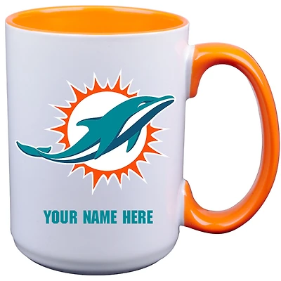 Miami Dolphins 15oz. Personalized Ceramic Mug