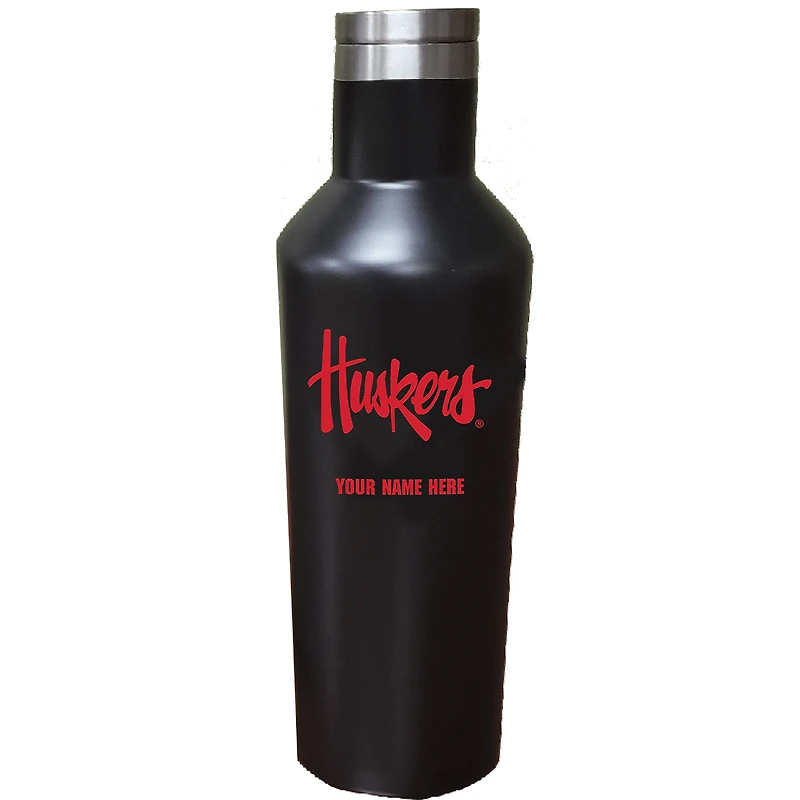 Nebraska Huskers 17oz. Personalized Stainless Steel Infinity Bottle
