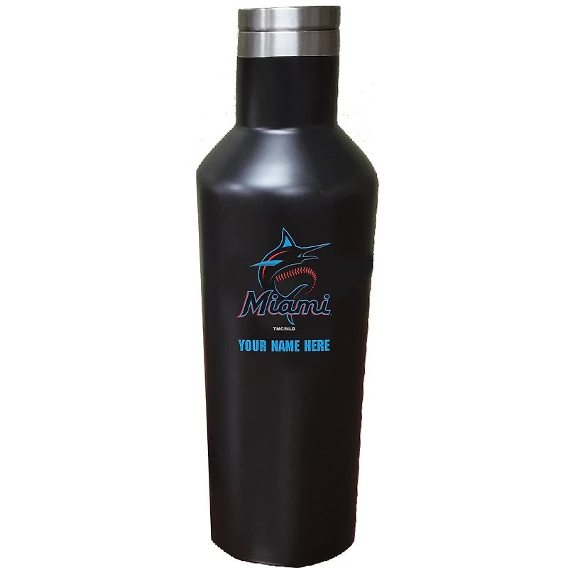 Miami Marlins 17oz. Personalized Stainless Steel Infinity Bottle