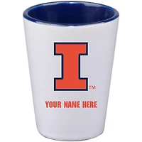 Illinois Fighting Illini 2oz. Personalized Ceramic Shot Glass