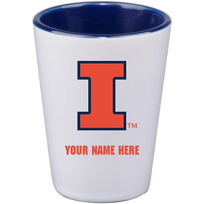 Illinois Fighting Illini 2oz. Personalized Ceramic Shot Glass