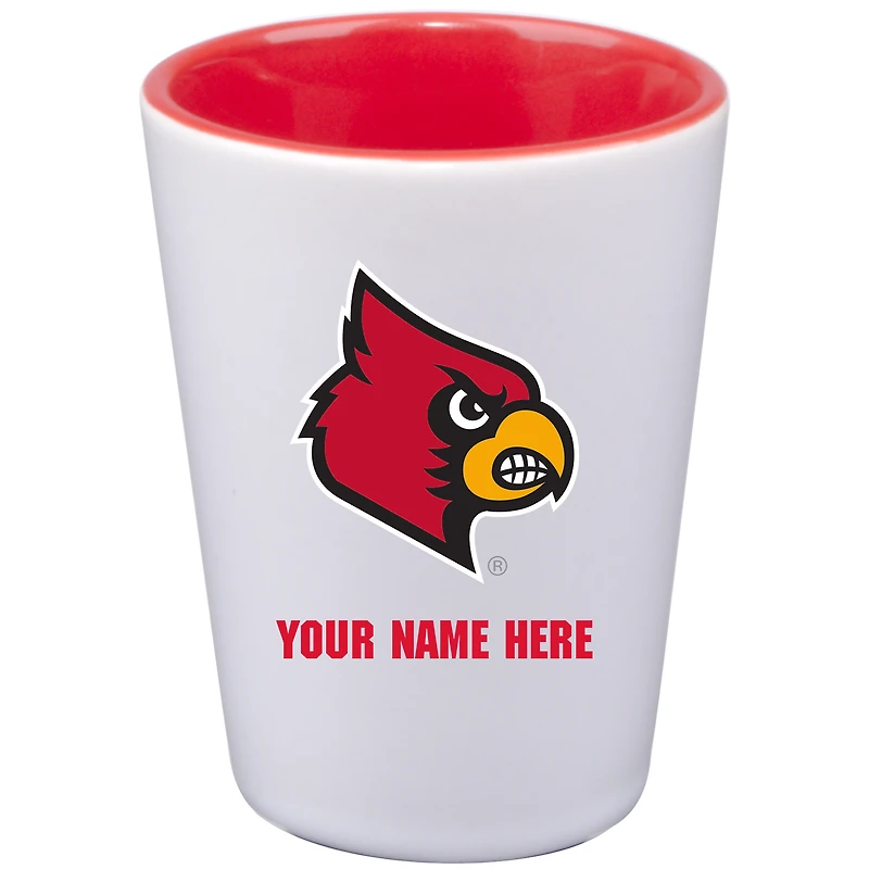 Louisville Cardinals 2oz. Personalized Ceramic Shot Glass