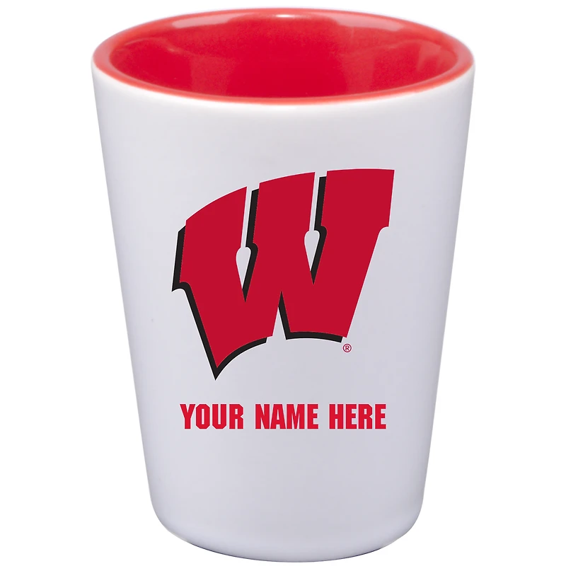 Wisconsin Badgers 2oz. Personalized Ceramic Shot Glass