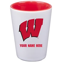 Wisconsin Badgers 2oz. Personalized Ceramic Shot Glass