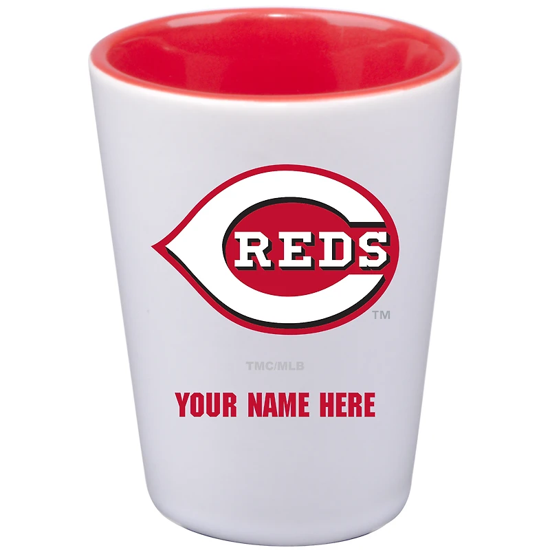 Cincinnati Reds 2oz. Personalized Ceramic Shot Glass