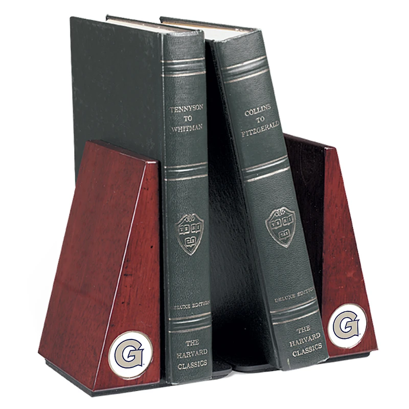 Brown Georgetown Hoyas Rosewood Bookends