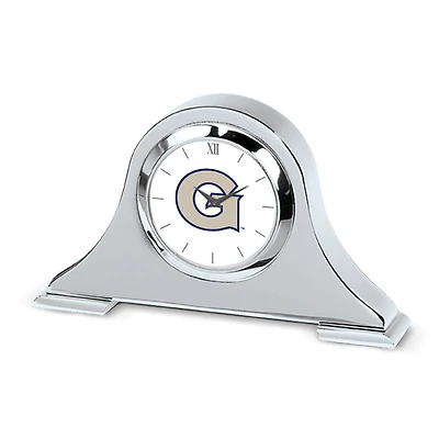 Silver Georgetown Hoyas Napoleon Desk Clock