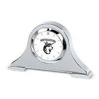 Silver Northeastern Huskies Napoleon Desk Clock