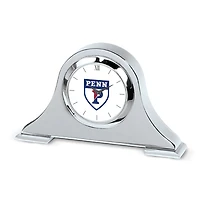 Silver Pennsylvania Quakers Napoleon Desk Clock
