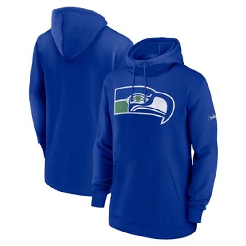 Men's Nike Royal Seattle Seahawks Classic Pullover Hoodie