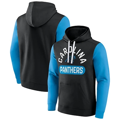 Men's Fanatics Black Carolina Panthers Extra Point Pullover Hoodie