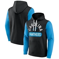 Men's Fanatics Black Carolina Panthers Extra Point Pullover Hoodie