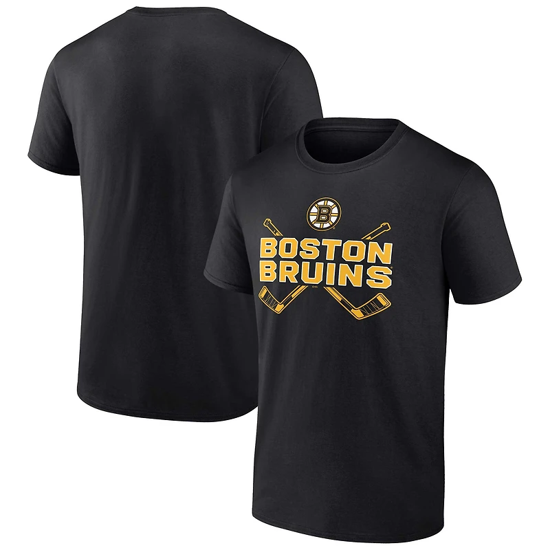Men's Fanatics Black Boston Bruins Ice Monster T-Shirt