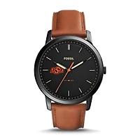 Fossil Black Oklahoma State Cowboys The Minimalist Slim Watch