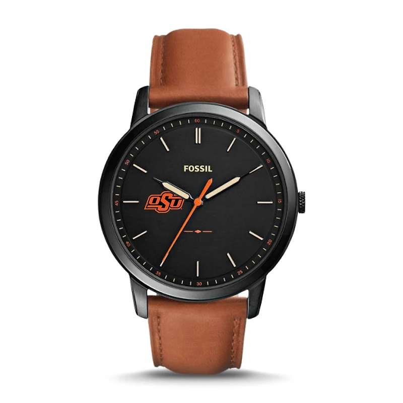 Fossil Black Oklahoma State Cowboys The Minimalist Slim Watch