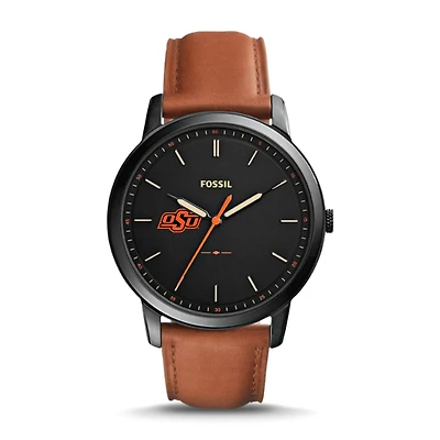 Fossil Black Oklahoma State Cowboys The Minimalist Slim Watch