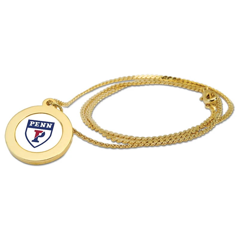 Women's Gold Pennsylvania Quakers Pendant Necklace