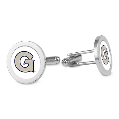 Silver Georgetown Hoyas Cufflinks