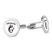 Silver Northeastern Huskies Cufflinks