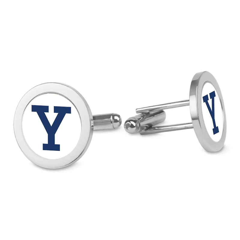 Silver Yale Bulldogs Cufflinks