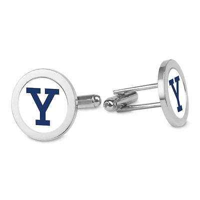 Silver Yale Bulldogs Cufflinks