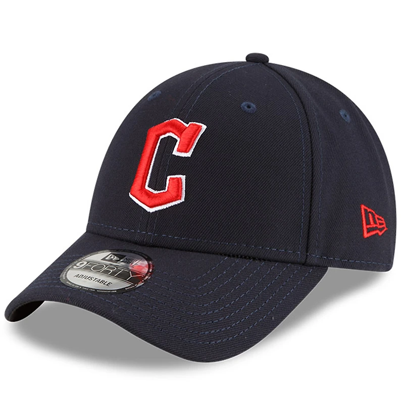 Men's New Era Navy Cleveland Guardians Road Team The League 9FORTY Adjustable Hat