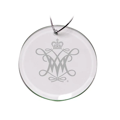 William & Mary Tribe 3'' Glass Round Ornament