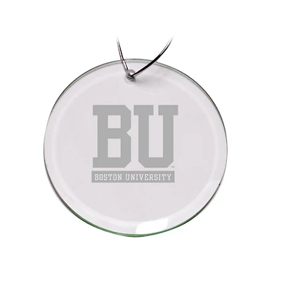 Boston University 3'' Glass Round Ornament