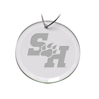 Sam Houston State Bearkats 3'' Glass Round Ornament