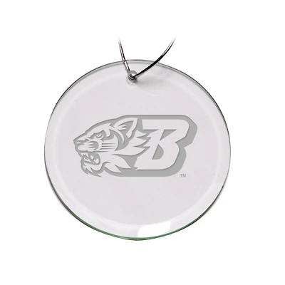Binghamton Bearcats 3'' Glass Round Ornament