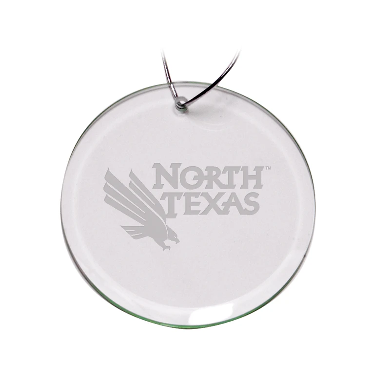 North Texas Mean Green 3'' Glass Round Ornament