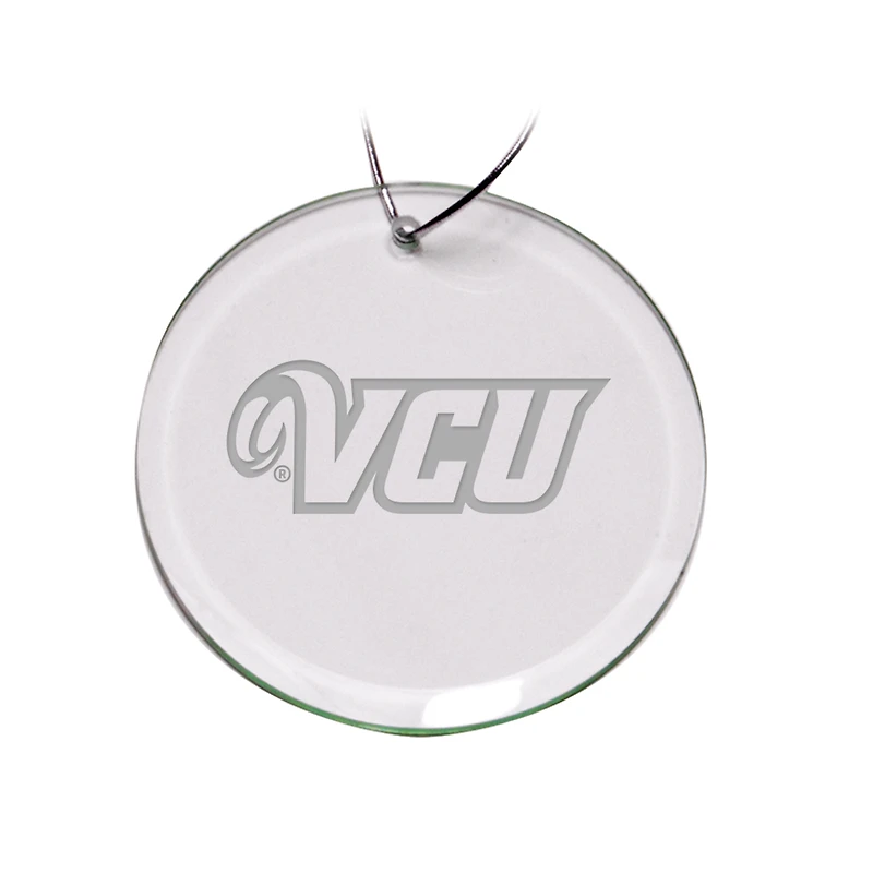 VCU Rams 3'' Glass Round Ornament
