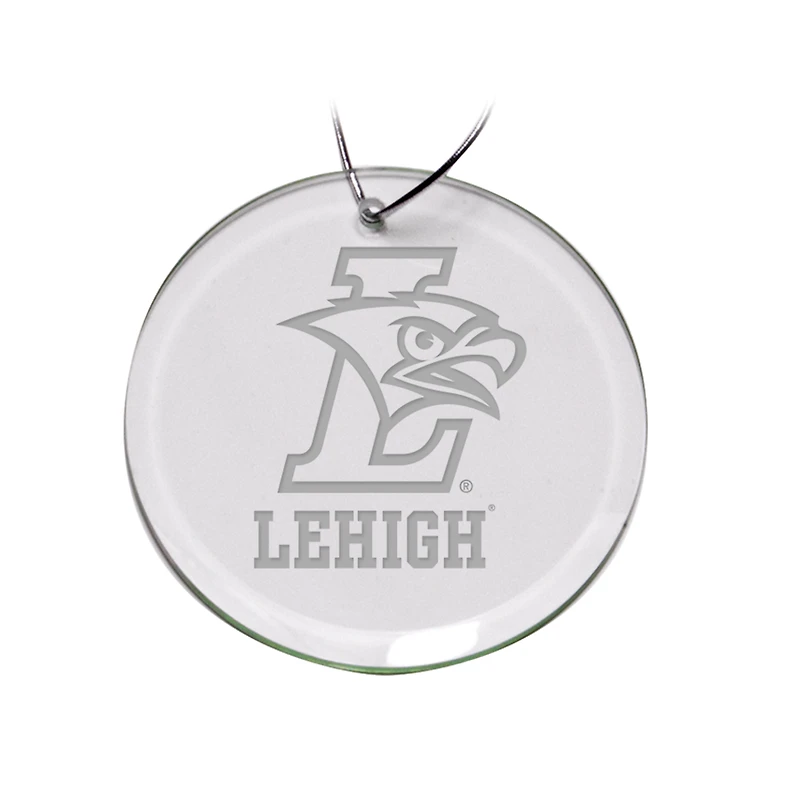 Lehigh Mountain Hawks 3'' Glass Round Ornament
