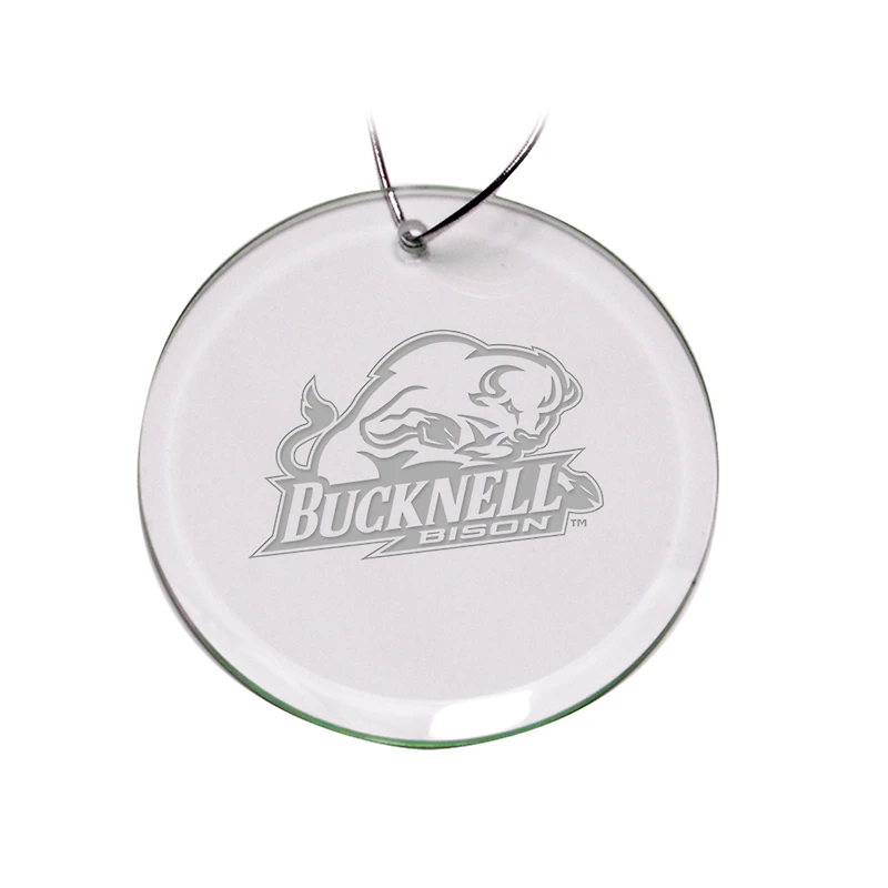 Bucknell Bison 3'' Glass Round Ornament