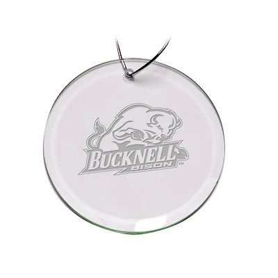 Bucknell Bison 3'' Glass Round Ornament