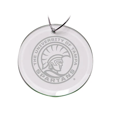 University of Tampa Spartans 3'' Glass Round Ornament