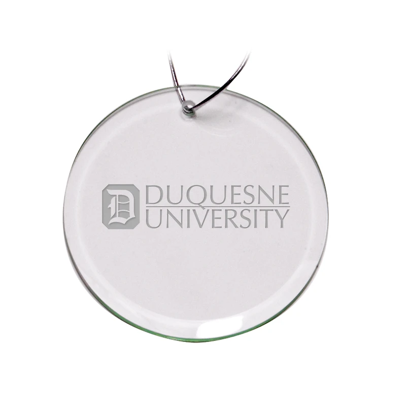 Duquesne Dukes 3'' Glass Round Ornament