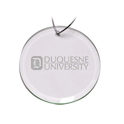 Duquesne Dukes 3'' Glass Round Ornament