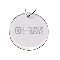 Duquesne Dukes 3'' Glass Round Ornament