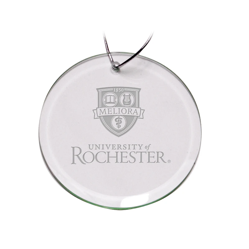 Rochester Yellow Jackets 3'' Glass Round Ornament