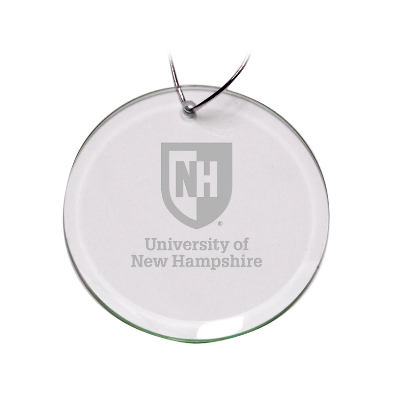 New Hampshire Wildcats 3'' Glass Round Ornament
