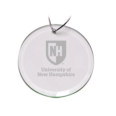 New Hampshire Wildcats 3'' Glass Round Ornament