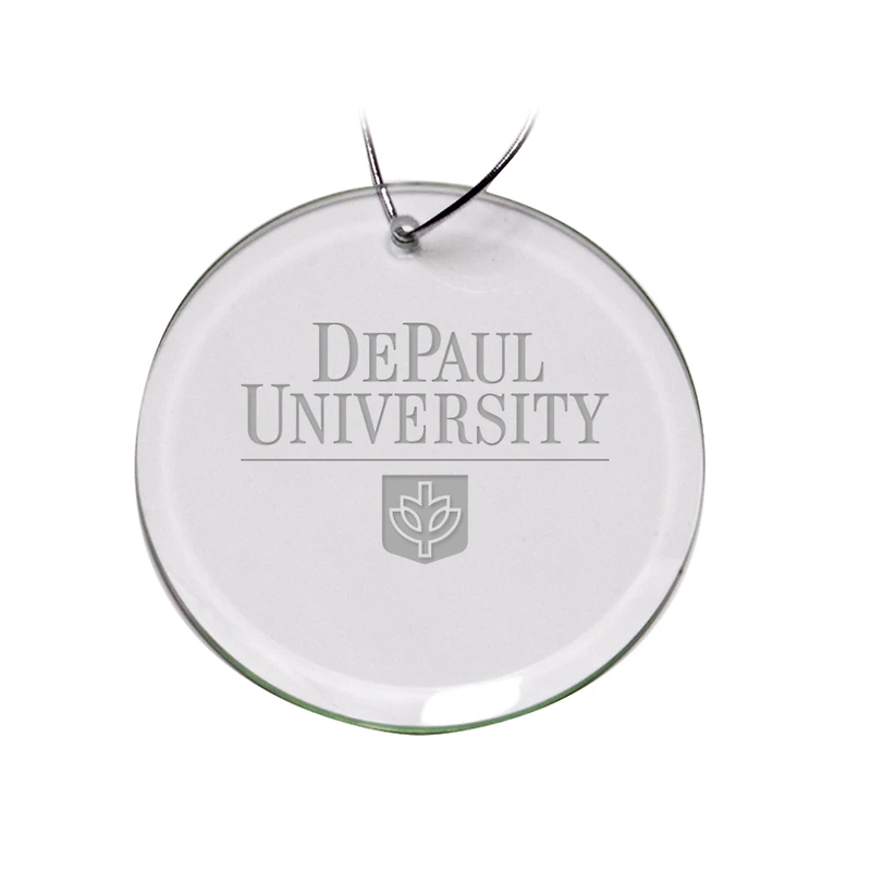 DePaul Blue Demons 3'' Glass Round Ornament