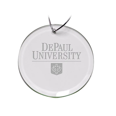 DePaul Blue Demons 3'' Glass Round Ornament