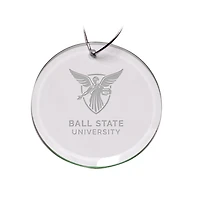 Ball State Cardinals 3'' Glass Round Ornament