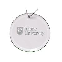 Tulane Green Wave 3'' Team Glass Round Ornament